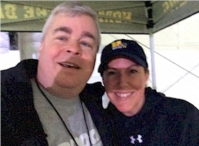 Rich Fisher with WBAL-TV's Jennifer Franciotti in 2017