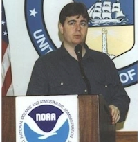 Rich Fisher at at NOAA Press Conference in 1999